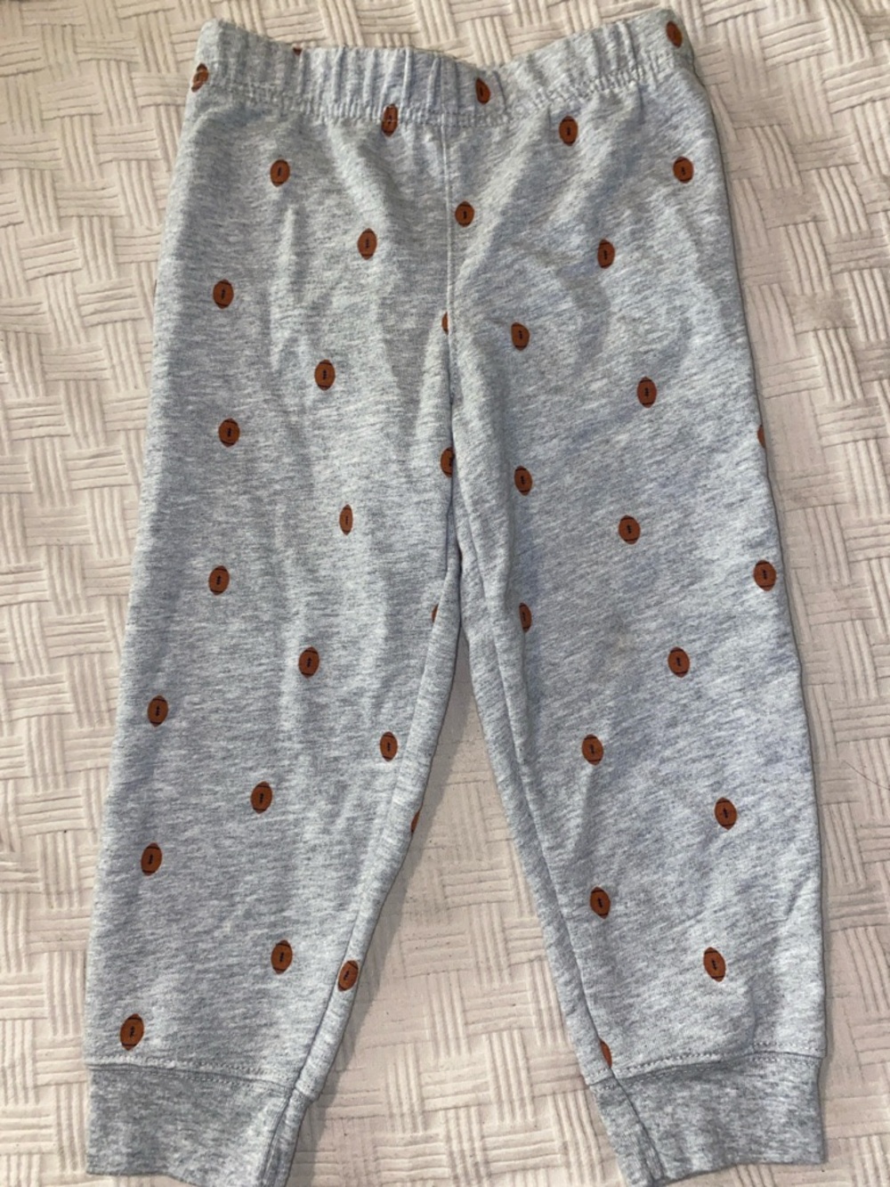 Grey Jogger Pants with footballs size 3t